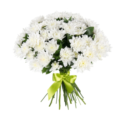 Букет «Белый ангел» – скульптурная чистота белых хризантем Альметьевск Республика Татарстан