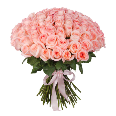 Букет из 101 розовой розы – символ бесконечной нежности Альметьевск Республика Татарстан