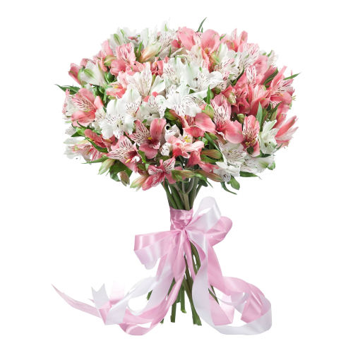 «Воздушная нежность»  букет из розовых альстромерий Альметьевск Республика Татарстан