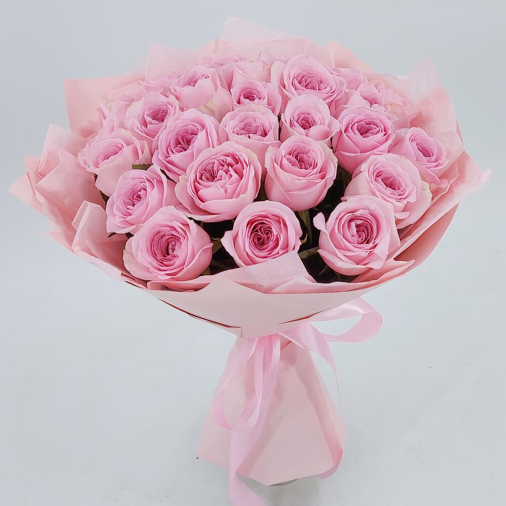 Букет из нежно-розовых роз – элегантность в каждом лепестке Альметьевск Республика Татарстан