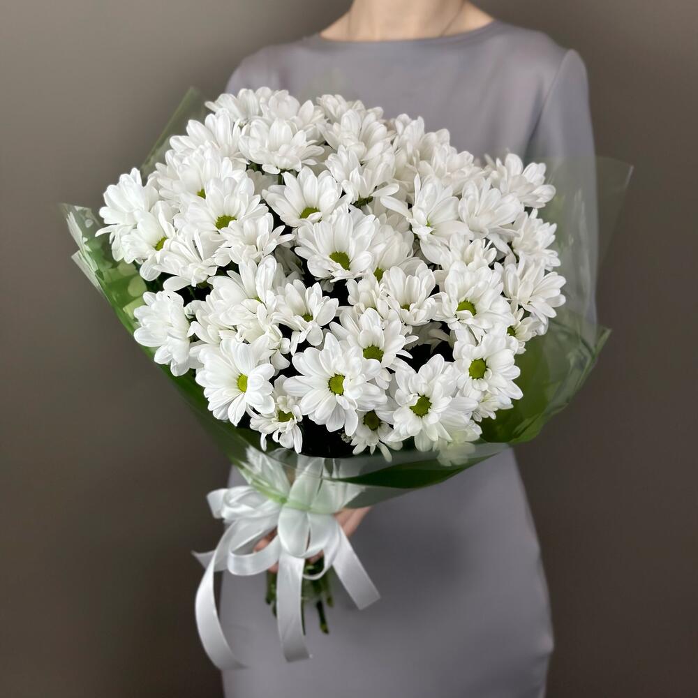 Букет «Мечты о лете» – свежесть белых хризантем Альметьевск Республика Татарстан