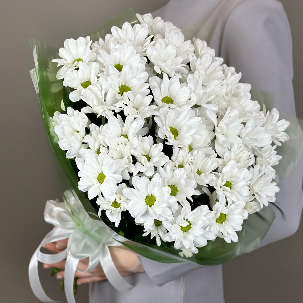 Букет «Мечты о лете» – свежесть белых хризантем Альметьевск Республика Татарстан