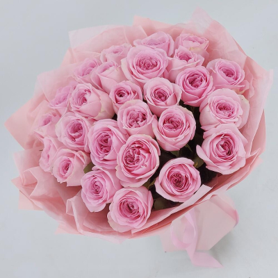 Букет из нежно-розовых роз – элегантность в каждом лепестке Альметьевск Республика Татарстан