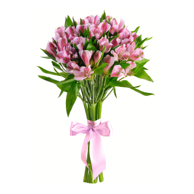 Букет «Хорошее настроение» из розовых альстромерий – солнечный подарок Альметьевск Республика Татарстан