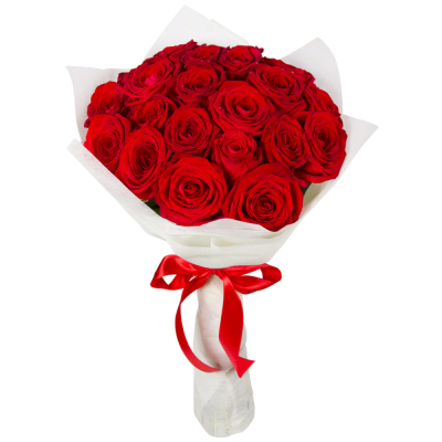 Букет из красных роз в фетре Альметьевск Республика Татарстан