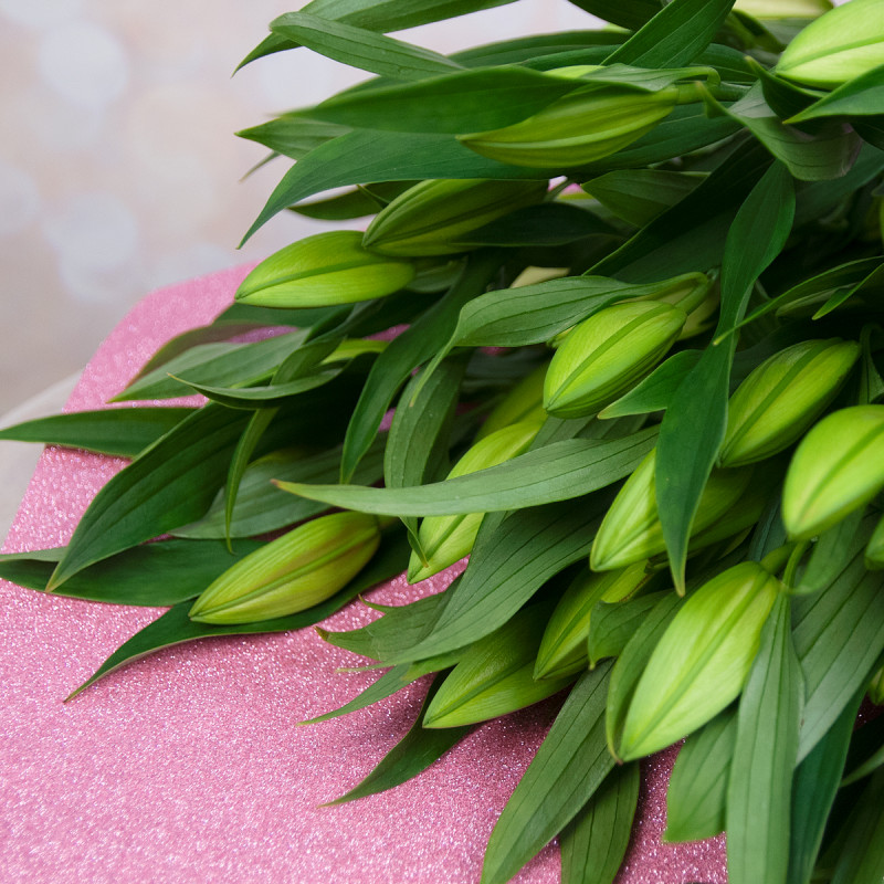 Изысканный букет из 15 свежих лилий – королевский подарок Альметьевск Республика Татарстан